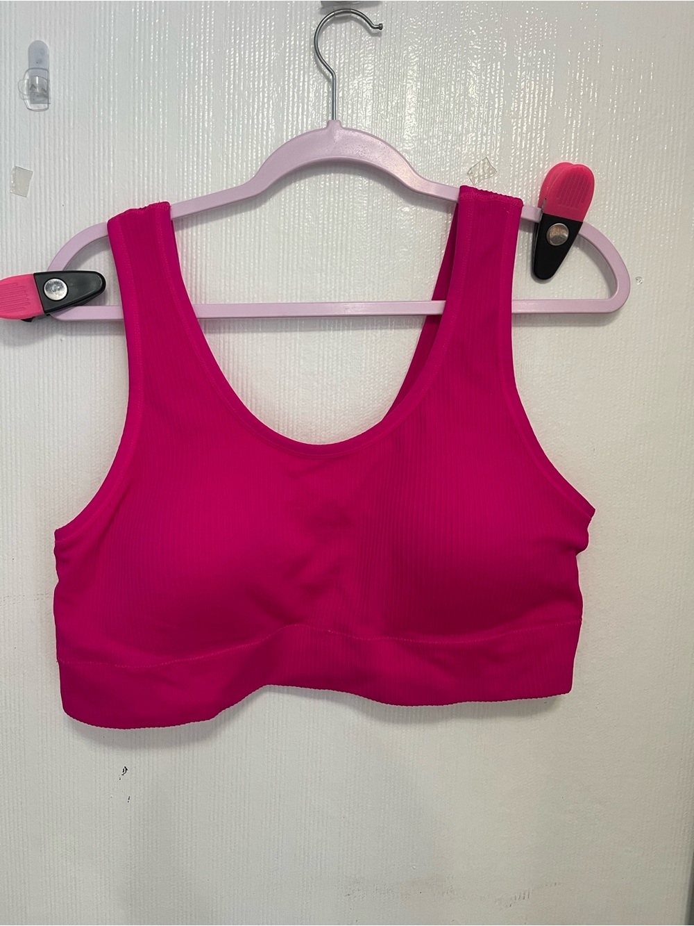 torrid Ribbed Scoop Sports Bra - Fuchsia Pink